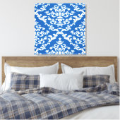 Toile Denim Blue Bold Damask @ Emporiomoffa (Insitu(Chambre))
