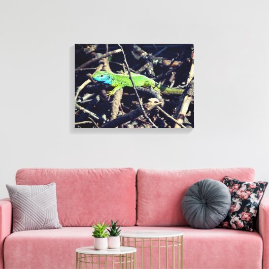 Toile d'enrobage photo Lizard vert (Insitu(Salon))