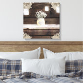 Toile Dentelle en bois rustique de la grange Mason jarre (Insitu(Chambre))