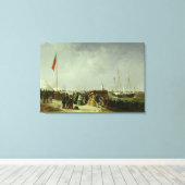 Toile Départ du paquet à vapeur à Boulogne (Insitu (Plancher de Bois))