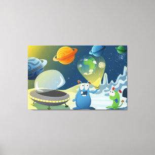 Toile Départ pour la terre