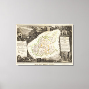 Toile Département au sujet de bas Alpes