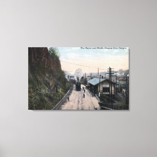 Toile Dépôt ferroviaire et Bluffs City, OU