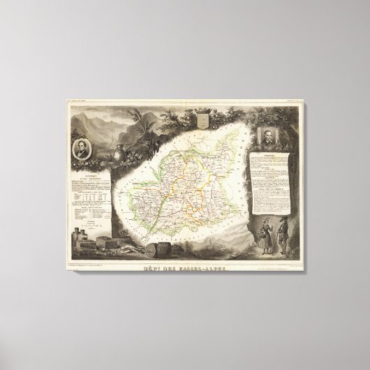 Toile Dept À Propos Des Alpes Basses (Recto)