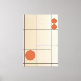 Toile Dérive osseuse n°1 Art géométrique beige + terre c