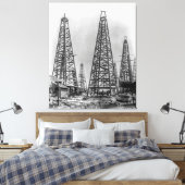 Toile Derrick de forage d'huile en bois du Texas 1901 (Insitu(Chambre))