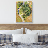 Toile Des arbres verts entre deux routes (Insitu(Chambre))