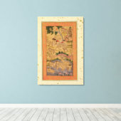 Toile Des chasseurs capturent des éléphants, de la grand (Insitu (Plancher de Bois))