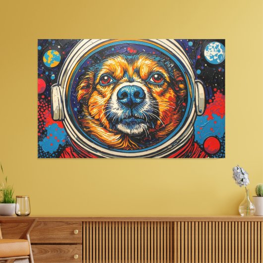 TOILE DES CHIENS DANS L'ESPACE (Insitu(Salon))