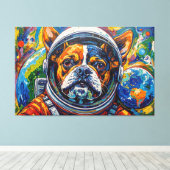 TOILE DES CHIENS DANS L'ESPACE-12 (Insitu (Plancher de Bois))