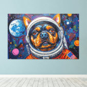 TOILE DES CHIENS DANS L'ESPACE-13 (Insitu (Plancher de Bois))