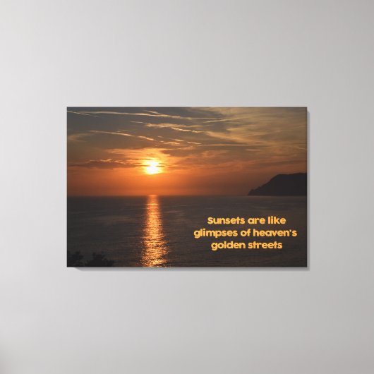 Toile Des couchers de soleil comme des aperçus des rues  (Recto)