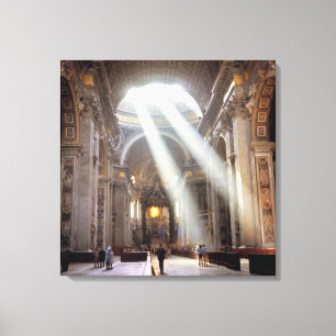 Toile Des faisceaux de lumière solaire se déversent à tr