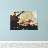 Toile Des galions se sont échoués sur un rivage rocheux (Insitu (Plancher de Bois))