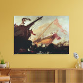 Toile Des galions se sont échoués sur un rivage rocheux (Insitu(Salon))