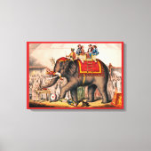 Toile Des Hommes Accompagnent Un Acte De Cirque Avec Un  (Recto)