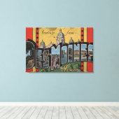 Toile Des Moines, Iowa - Scènes de grandes lettres (Insitu (Plancher de Bois))