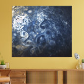 Toile Des nuages bleus scintillants de la planète Jupite (Insitu(Salon))