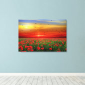 Toile Des Oiseaux De Coucher De Soleil Étonnants Sur Le  (Insitu (Plancher de Bois))