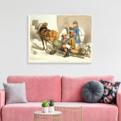 Toile Des péchés apportent du poisson vivant au marché, (Insitu(Salon))