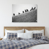 Toile Des pigeons sur le toit (Insitu(Chambre))