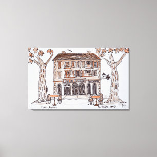 Toile des platanes, Place Paoli, L'Ile Rousse, Corse