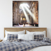 Toile Des puits de lumière coulent à travers les fenêtre (Insitu(Chambre))
