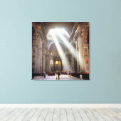 Toile Des puits de lumière coulent à travers les fenêtre (Insitu (Plancher de Bois))