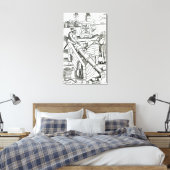 Toile Des soldats tirent sur un canon (Insitu(Chambre))