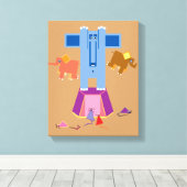 Toile Des souris font peur aux éléphants (Insitu (Plancher de Bois))