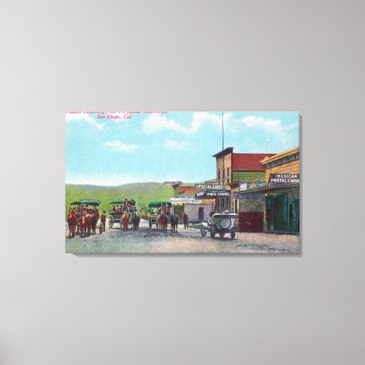 Toile Des touristes partent pour la scène de Tijuana (Recto)