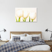Toile Des tulipes blanches contre un arrière - plan blan (Insitu(Chambre))
