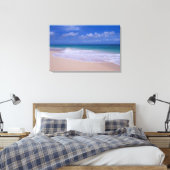 Toile Des vagues océaniques mouillant sur une plage de s (Insitu(Chambre))