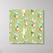 Toile Desert Bloom | Pattern vert (Recto)