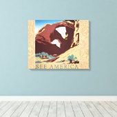 Toile Désert de Cowboy Chevaux Vintages de l'Ouest (Insitu (Plancher de Bois))