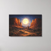 Toile Desert Midnight: The Luminous Mesa (Recto)