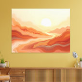 Toile Desert Mirage – Warm Earth Fluid 40"x32" Abstract (Insitu(Salon))
