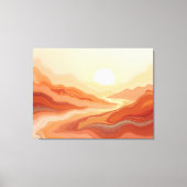 Toile Desert Mirage – Warm Earth Fluid 40"x32" Abstract  (Recto)