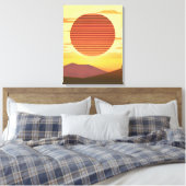 Toile Desert Sunset Rust Orange et Brown (Insitu(Chambre))