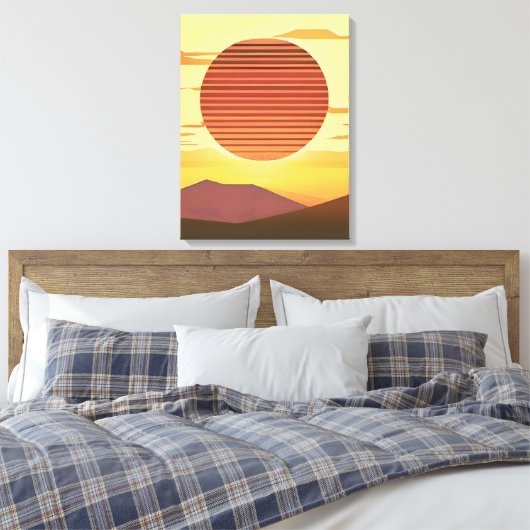 Toile Desert Sunset Rust Orange et Brown (Insitu(Chambre))
