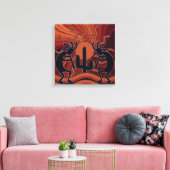 Toile Deset Sun Cactus Sud-Ouest Kokopelli (Insitu(Salon))
