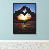 Toile Desiderata avec Coeur et Océan (Insitu (Plancher de Bois))