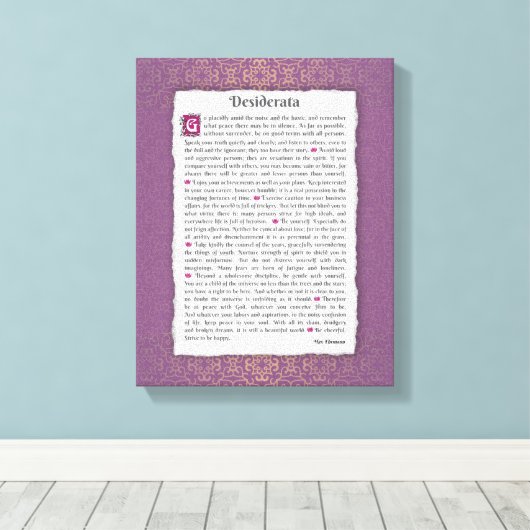 Toile Desiderata - Choses désirées (Insitu (Plancher de Bois))