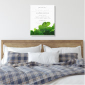 Toile Desiderata "Choses désirées" sur Clovers verts (Insitu(Chambre))
