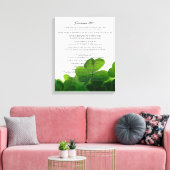 Toile Desiderata "Choses désirées" sur Clovers verts (Insitu(Salon))