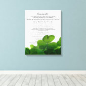 Toile Desiderata "Choses désirées" sur Clovers verts (Insitu (Plancher de Bois))
