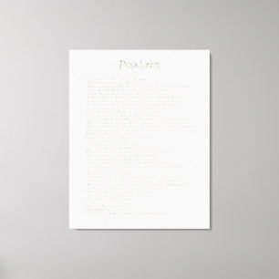 Toile Desiderata Golden Abalone ArtbrushUI Typographie