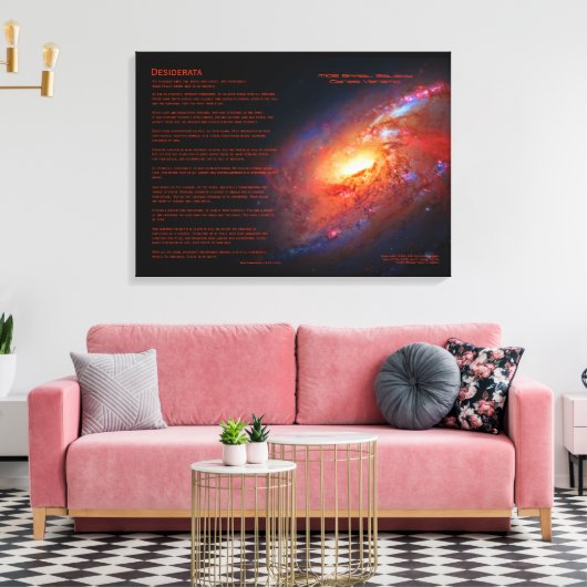Toile Desiderata, M106 Galaxie Spirale, Canes Venatici (Insitu(Salon))