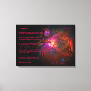Toile Desiderata Poem guidance - Orion Nebula