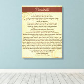 Toile DESIDERATA Poem=Max Ehrmann=Toile à grains de bois (Insitu (Plancher de Bois))